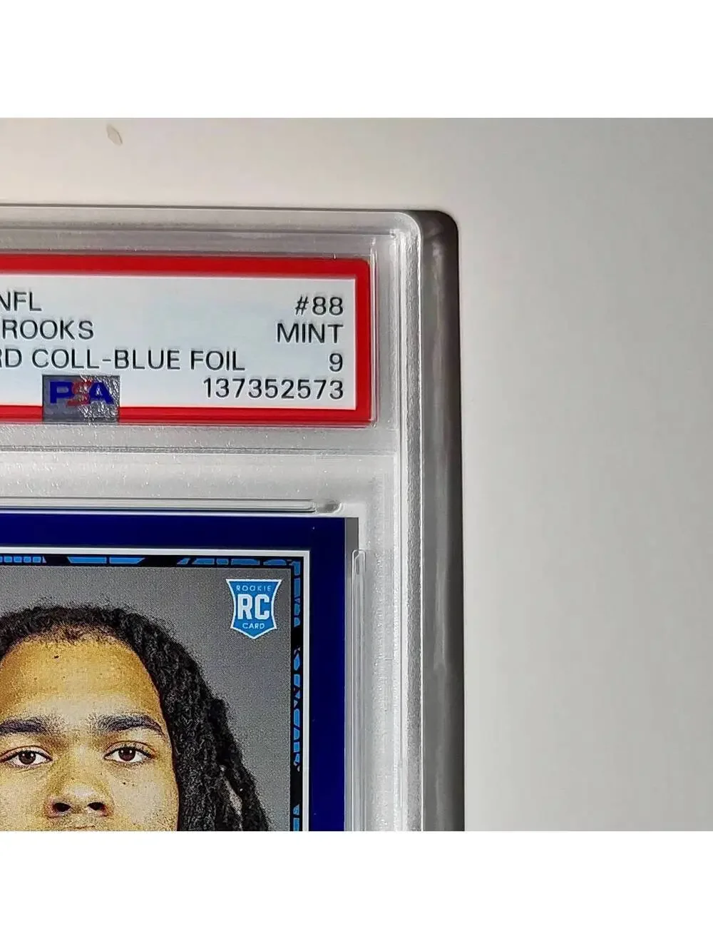 Jonathan Brooks Rookie 2024 Panini Sticker Collection 6/349 #88 Blue Foil PSA 9